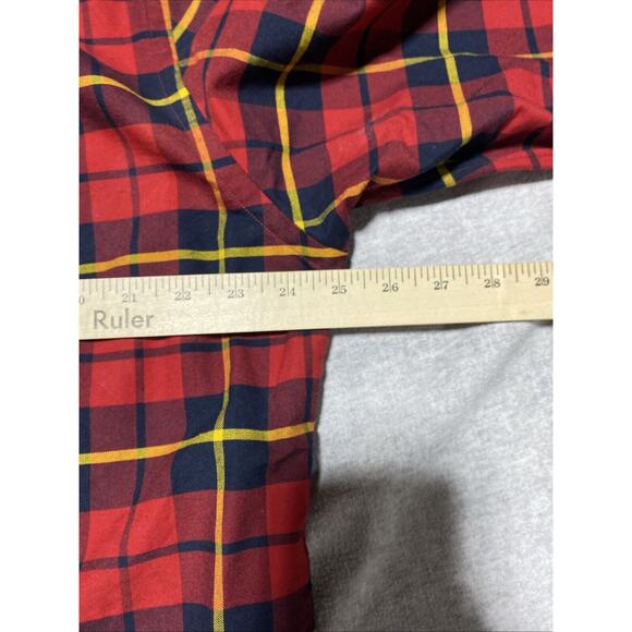 Ralph Lauren Shirt Mens Extra Large Red Plaid Classic Fit Button EUC Casual XL - Picture 8 of 8